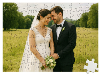 Puzzle ze zdjęciem - pamiątka ślubu