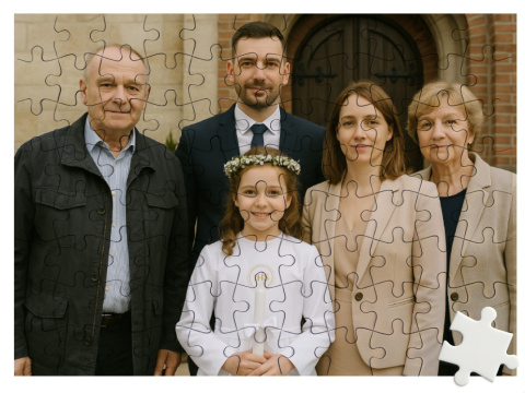 Puzzle ze zdjęciem z I komunii świętej Puzzle ze zdjęciem z I komunii świętej