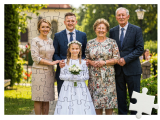 Puzzle ze zdjęciem - pamiątka I Komunii Świętej