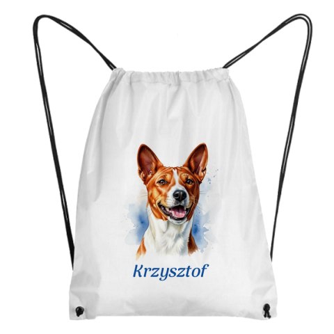 Worek Basenji z dowolnym imieniem