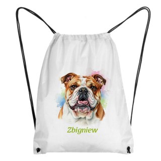 Worek Buldog angielski z dowolnym imieniem