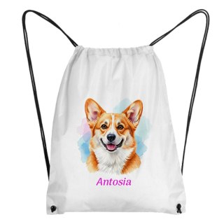 Worek Corgi z dowolnym imieniem
