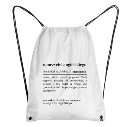 Worek Definicja nauczyciela angielskiego z dowolnym imieniem