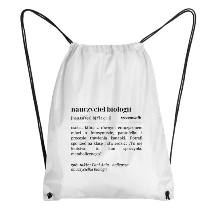 Worek Definicja nauczyciela biologii z dowolnym imieniem