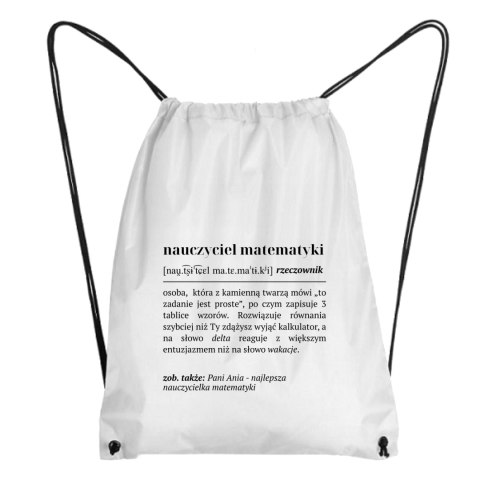 Worek Definicja nauczyciela matematyki z dowolnym imieniem