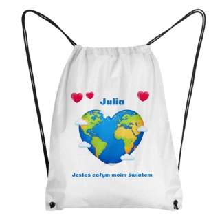 Worek Jesteś całym moim światem z dowolnym imieniem