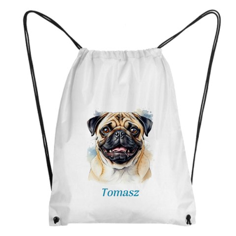 Worek Mops z dowolnym imieniem