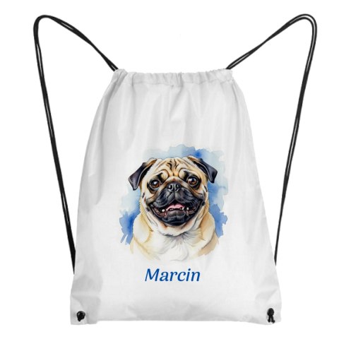 Worek Mops z dowolnym imieniem