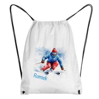 Worek Narciarz z dowolnym imieniem