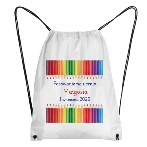 Worek Pasowanie na ucznia z dowolnym imieniem i datą