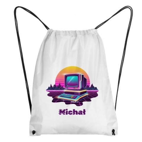 Worek Synthwave komputer z dowolnym imieniem