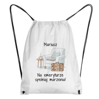 Worek dla osoby przechodzącej na emeryturę z dowolnym imieniem