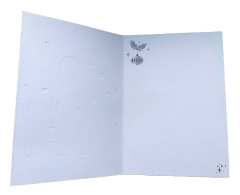 Kartka świąteczna granatowa z możliwością dodania własnych życzeń