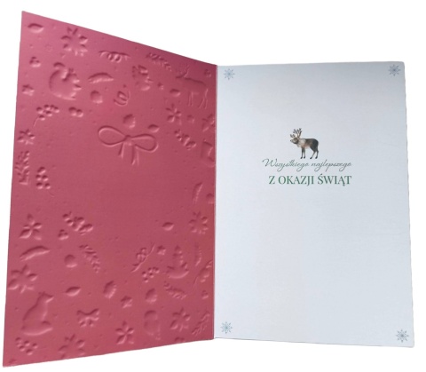 Kartka świąteczna serce z możliwością dodania własnych życzeń