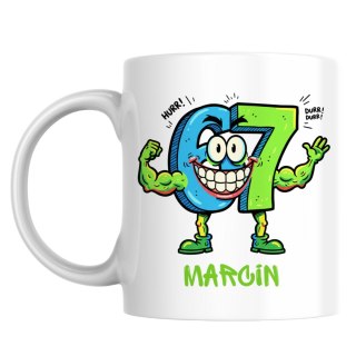 Kubek 67 szalony six seven z dowolnym imieniem