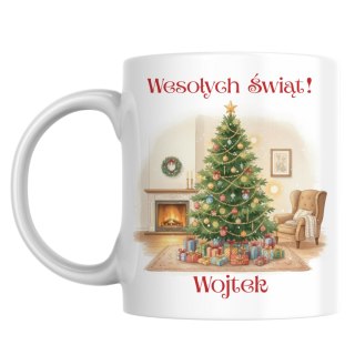 Kubek Choinka bożonarodzeniowa z dowolnym imieniem