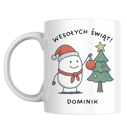 Kubek Dekorowanie choinki z dowolnym imieniem