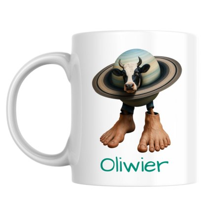 Kubek La Vaca Saturno Saturnita brainrot z dowolnym imieniem