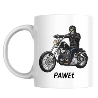 Kubek Motocyklista na Harleyu z dowolnym imieniem