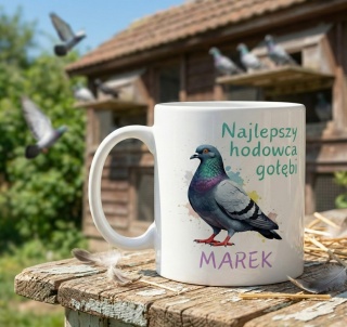 Kubek Najlepszy hodowca gołębi z dowolnym imieniem