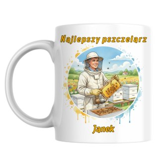 Kubek Najlepszy pszczelarz z dowolnym imieniem
