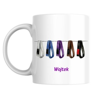 Kubek Pasy BJJ z dowolnym imieniem