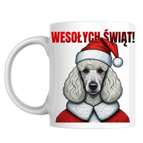 Kubek Pies Pudel Wesołych Świąt