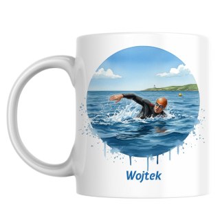 Kubek Pływanie na otwartym akwenie - open water swimming z dowolnym imieniem