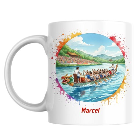 Kubek Smocze łodzie - dragon boat z dowolnym imieniem