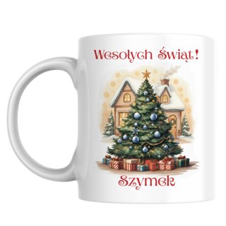 Kubek Świąteczna choinka z dowolnym imieniem