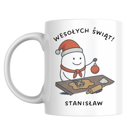 Kubek Świąteczne przygotowywania z dowolnym imieniem