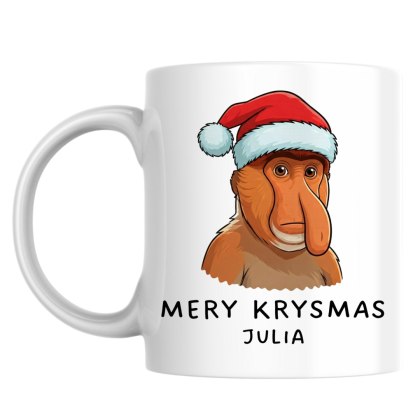 Kubek Świąteczny Nosacz Mery Krysmas z dowolnym imieniem