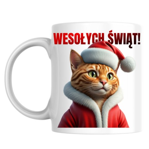 Kubek Świąteczny kot