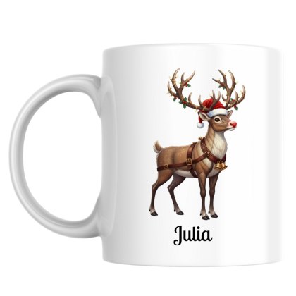 Kubek Świąteczny renifer z dowolnym imieniem z dowolnym imieniem