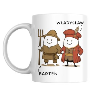 Kubek Szlachcic i chłop pańszczyźniany z dowolnymi imionami