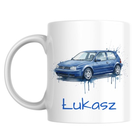 Kubek Volkswagen Golf 4 granatowy z dowolnym imieniem