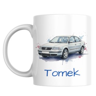 Kubek Volkswagen Passat B5 srebrny sedan z dowolnym imieniem