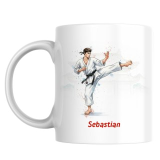 Kubek Zawodnik karate z dowolnym imieniem