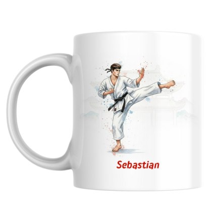 Kubek Zawodnik karate z dowolnym imieniem