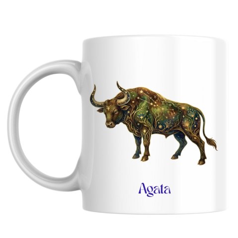 Kubek Znak zodiaku byk z dowolnym imieniem