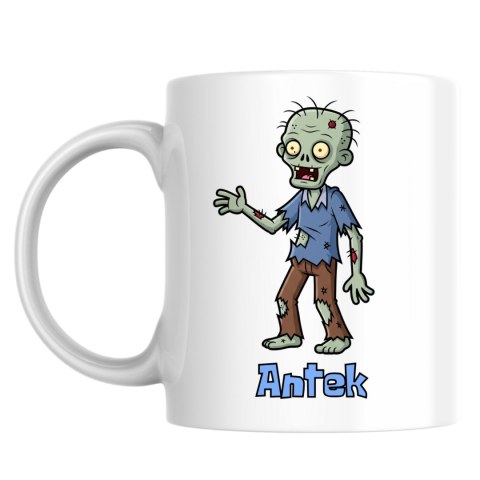 Kubek Zombie Halloween z dowolnym imieniem