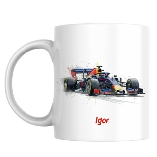 Kubek bolid F1 z dowolnym imieniem