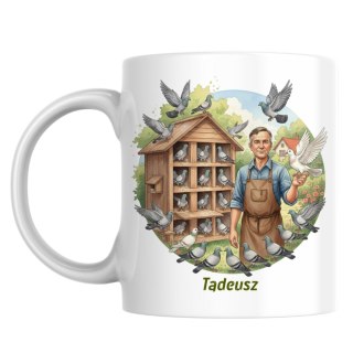 Kubek dla hodowcy gołębi z dowolnym imieniem