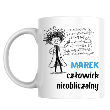 Kubek dla matematyka człowiek nieobliczalny z dowolnym imieniem