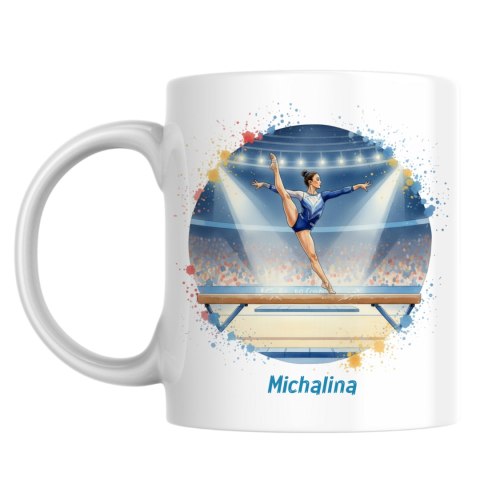 Kubek gimnastyczka z dowolnym imieniem