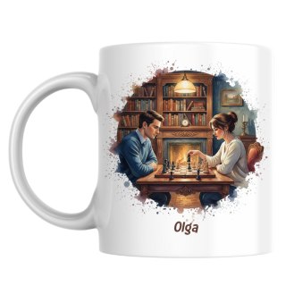Kubek gra w szachy z dowolnym imieniem