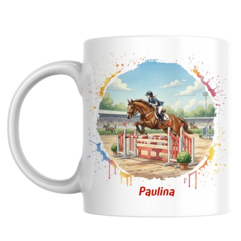 Kubek jeździectwo - skoki przez przeszkody z dowolnym imieniem