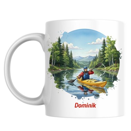 Kubek kajakarstwo z dowolnym imieniem