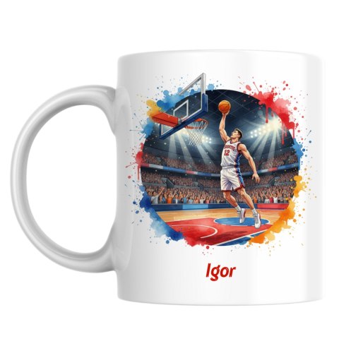 Kubek koszykarz z dowolnym imieniem