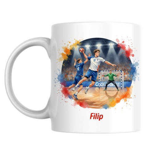 Kubek piłka ręczna z dowolnym imieniem